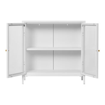 Biela kovová vitrína 80x80 cm Dalby – House Nordic - Image 4