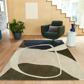 Zelený ručne tkaný vlnený koberec 120x170 cm Matrix – Asiatic Carpets - Image 2