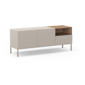 Krémový TV stolík 140x55 cm Cailin – Marckeric – Obrázok 3