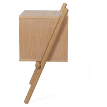 Nočný stolík v dekore duba v prírodnej farbe Wiru – Woodman - Image 6