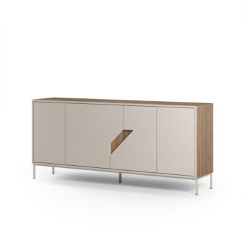 Komoda v dekore duba v krémovo-prírodnej farbe 180x80x40 cm Lilou – Marckeric - Image 4