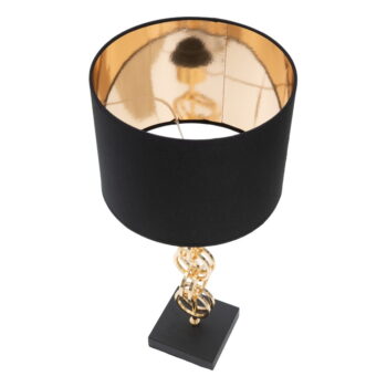 Stolová lampa v čierno-zlatej farbe Mauro Ferretti Glam Rings, výška 54,5 cm – Obrázok 3