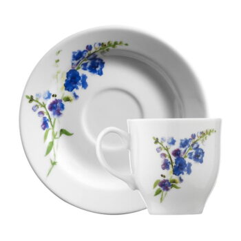 Biele/modré porcelánové šálky v súprave 6 ks 0.9 l – Hermia – Obrázok 2