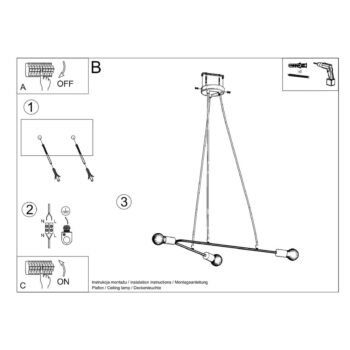 Čierne závesné svietidlo 80x40 cm Latomia - Nice Lamps - Image 5