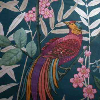 Zelené obliečky na jednolôžko 135x200 cm Tropical Floral Birds - Catherine Lansfield - Image 4