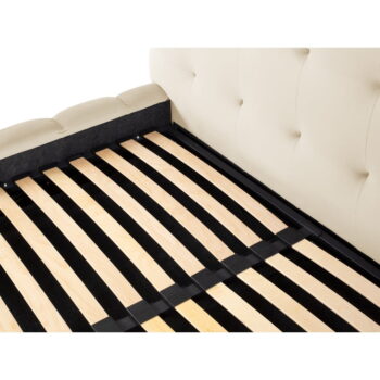 Béžová čalúnená dvojlôžková posteľ s úložným priestorom s roštom 140x200 cm Bali – Cosmopolitan Design – Obrázok 8