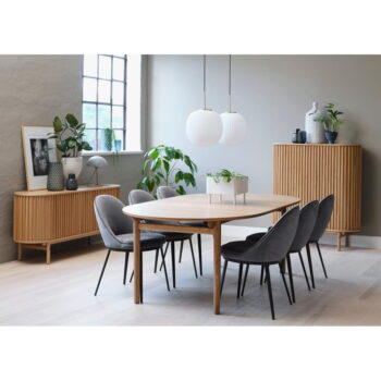 Rozkladací jedálenský stôl v dekore duba 100x190 cm Carno – Unique Furniture - Image 4