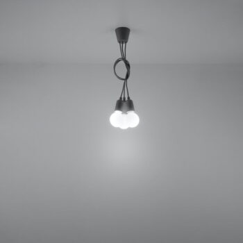 Sivé závesné svietidlo ø 15 cm Rene – Nice Lamps - Image 7