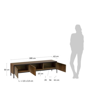 TV stolík v orechovom dekore Kave Home Nadyria - Image 9