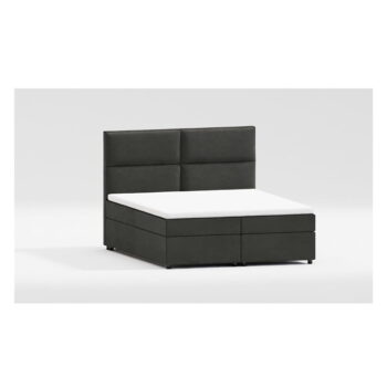 Tmavosivá boxspring posteľ s úložným priestorom 180x200 cm Rico – Ropez - Image 5