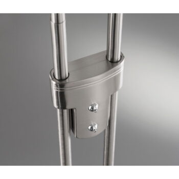 LED stmievateľná stojacia lampa v striebornej farbe (výška 150 cm) Dent – ​​Fischer & Honsel - Image 4