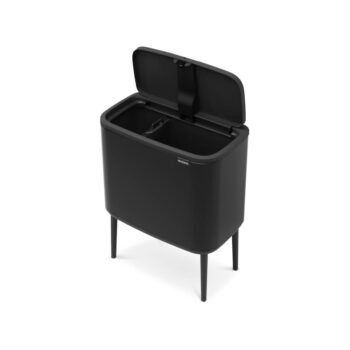 Matne čierny dotykový oceľový odpadkový kôš na triedený odpad 34 l Bo Touch Bin – Brabantia