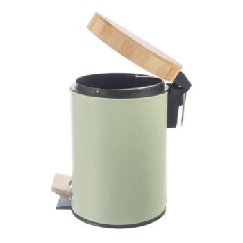Svetlozelený nášľapný kovový odpadkový kôš 3 l Greenish – Orion – Obrázok 3