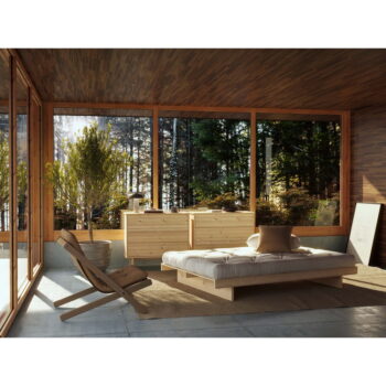 Dvojlôžková posteľ z borovicového dreva 180x200 cm – Karup Design - Image 2