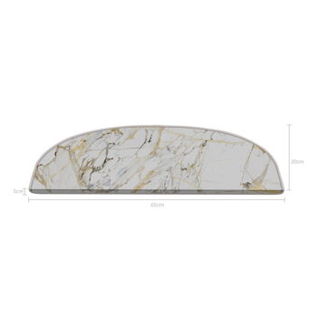 Biele nášľapy na schody v súprave 16 ks 20x65 cm Marble Art – Vitaus - Image 3