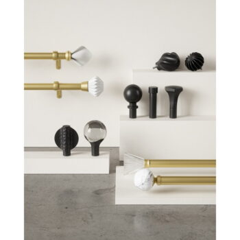 Oceľová roztiahnuteľná garniža 107 - 305 cm Odyssey - Umbra - Image 2