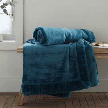 Deka 150x200 cm Velvet and Faux Fur - Catherine Lansfield - Image 2