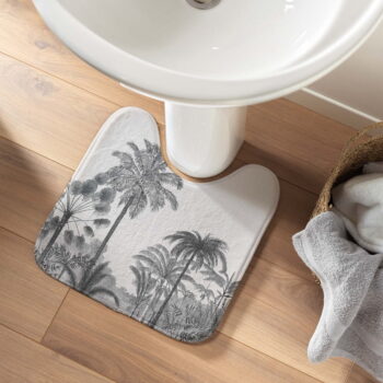 Čierno-béžová WC kúpeľňová predložka 45x45 cm Cocoty – douceur d'intérieur – Obrázok 2