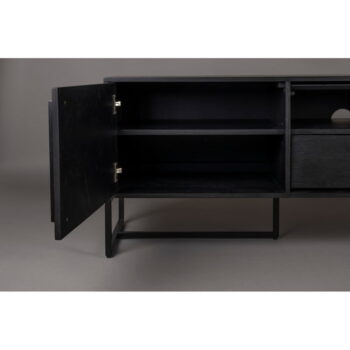 Čierny TV stolík v dekore exotického dreva 180x60 cm Class - Dutchbone - Image 6