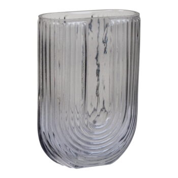 Svetlosivá sklenená váza (výška 19 cm) – House Nordic - Image 4
