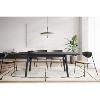 Rozkladací jedálenský stôl s prídavnou doskou v dekore duba 90x180 cm Curved – Woodman - Image 7