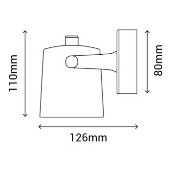 Čierne nástenné svietidlo SULION Ibai, výška 11 cm - Image 4