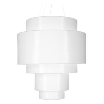 Biele závesné svietidlo Nice Lamps Elber, ø 80 cm