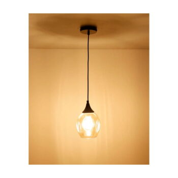 Čierne závesné svietidlo so skleneným tienidlom ø 14 cm Aspa - Candellux Lighting - Image 10