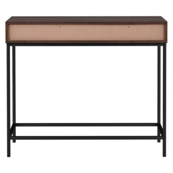 Tmavohnedý konzolový stolík s doskou v dekore orechového dreva 35x90 cm Celine – Støraa - Image 2