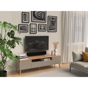 Hnedý TV stolík Tenzo Dot, 192 x 54 cm – Obrázok 2