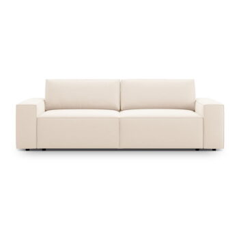 Béžová rozkladacia pohovka z textílie bouclé 247 cm Jodie – Micadoni Home