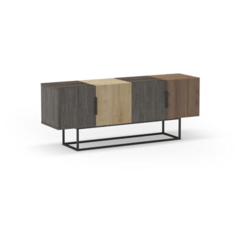 TV stolík v dekore duba v hnedo-prírodnej farbe 140x55 cm Titan – Marckeric - Image 7