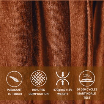 Čalúnená dvojlôžková posteľ v tehlovej farbe s úložným priestorom s roštom 180x200 cm Etero – Maison de Rêve - Image 5