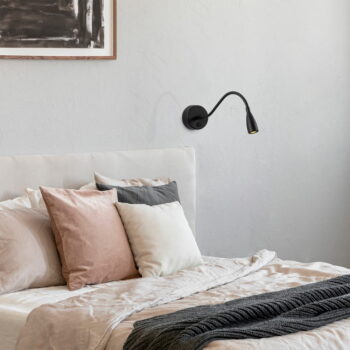 Čierne LED nástenné svietidlo Reading – Opviq lights - Image 3