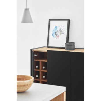 Čierna vysoká komoda v dekore duba 95x120 cm Arista – Teulat - Image 10