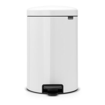 Biely nášľapný oceľový odpadkový kôš 20 l NewIcon – Brabantia - Image 3