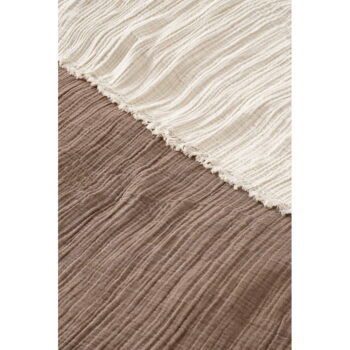Hnedá mušelínová prikrývka na dvojlôžko 230x250 cm - Mijolnir - Image 2