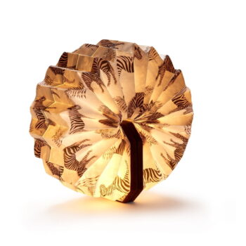 Tmavohnedá stmievateľná stolová lampa (výška 3,5 cm) Velvet Accordion – Gingko - Image 10