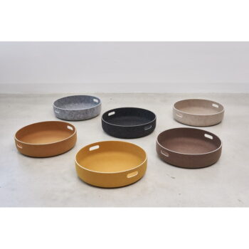 Úložný látkový košík ø 46x12 cm Cesto Black – MiaCara - Image 2