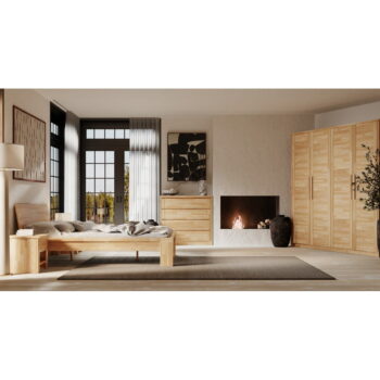 Šatníková skriňa z dubového dreva v prírodnej farbe 105x220 cm Timo – Olivia Living - Image 2