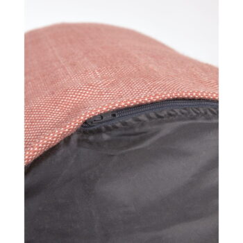 Svetločervený puf Kave Home Isaura, ø 40 cm - Image 2
