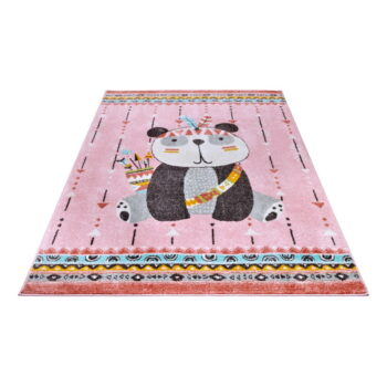 Ružový detský koberec 160x235 cm Panda – Hanse Home - Image 6