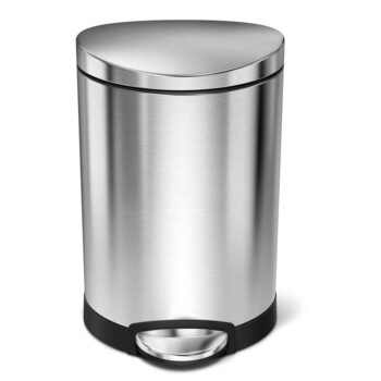Nášľapný oceľový odpadkový kôš v matne striebornej farbe 6 l – simplehuman – Obrázok 5