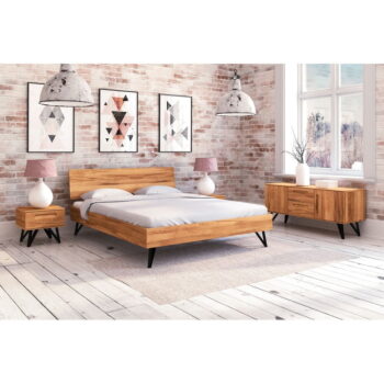 Dvojlôžková posteľ z dubového dreva 180x200 cm Golo 2 - The Beds - Image 9