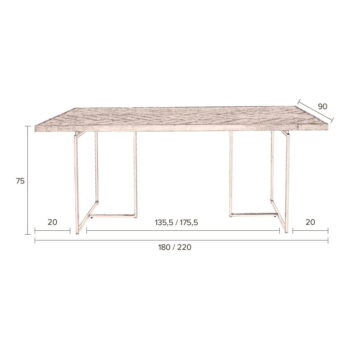 Jedálenský stôl v dekore akácie 90x180 cm Class – Dutchbone - Image 9