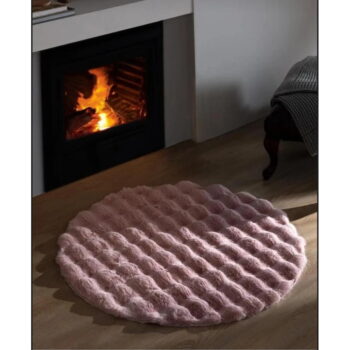 Ružový umývateľný okrúhly koberec ø 150 cm Bubble Pink – Mila Home - Image 4