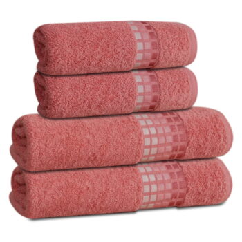 Ružová bavlnená osuška 70x140 cm Darwin – My House – Obrázok 2