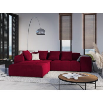 Červený zamatový vankúš k modulárnej pohovke Rome Velvet - Cosmopolitan Design - Image 4