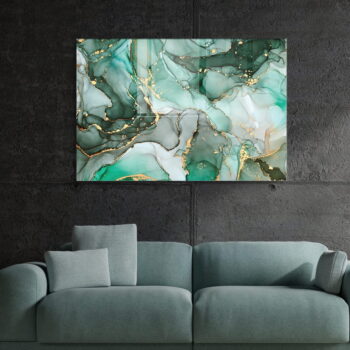 Sklenený obraz 100x70 cm Turquoise - Wallity - Image 3