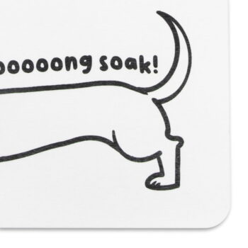 Biela kúpeľňová predložka z kremeliny 39x60 cm Dachshund – Artsy Doormats - Image 4